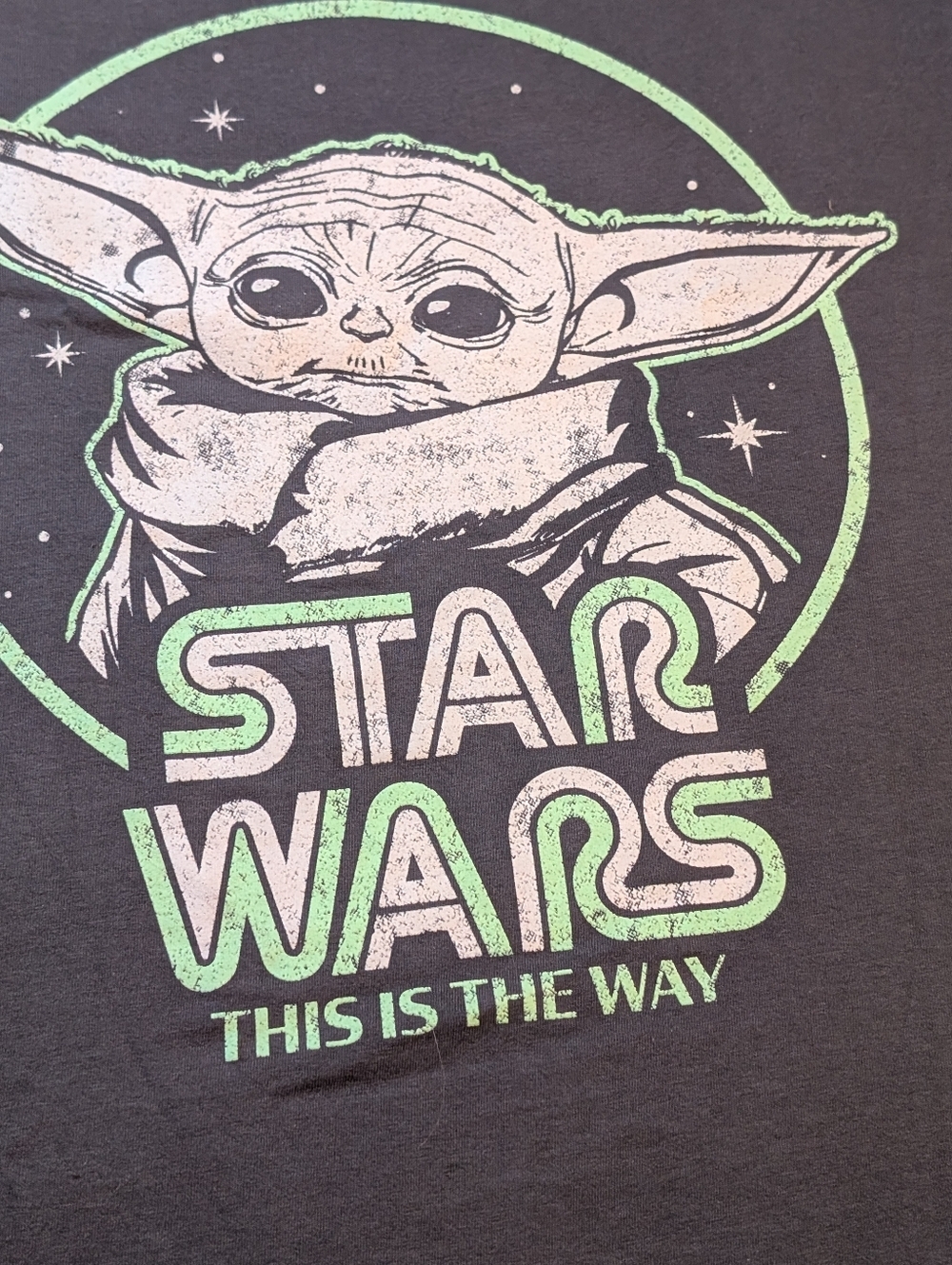 Star Wars The Mandalorian Grogu Baby Yoda “This Is The Way” Graphic T-Shirt M
